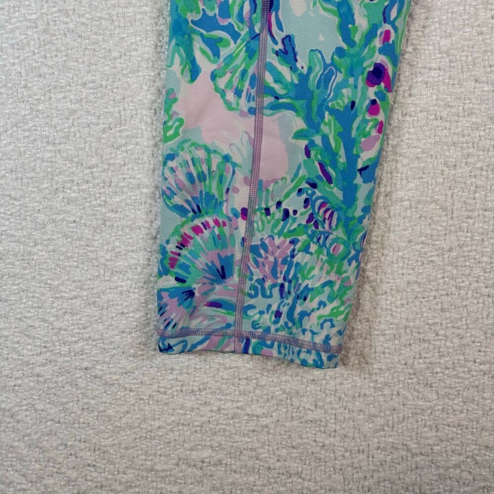 Lilly Pultzer womens luxletic cropped leggins size med floral bright - Picture 8 of 8